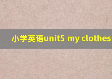 小学英语unit5 my clothes ppt